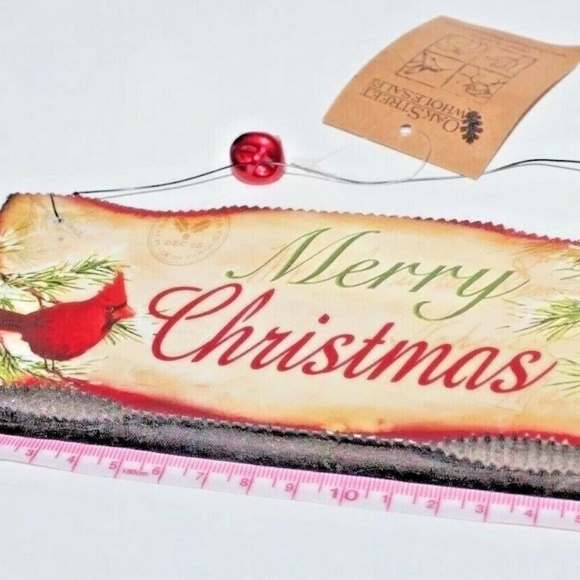 Wood Plaque Hanging Sign Oak Street NWT - Picture 3 of 5